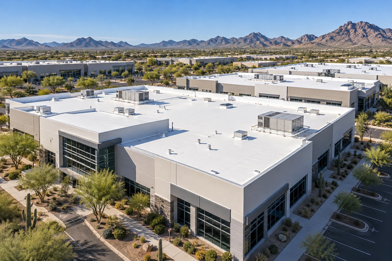 Commercial roof and rooftop equipment